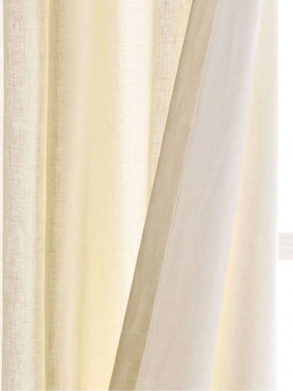 NWOT Heavyweight Linen Curtain Set in Ivory - Retail $180
